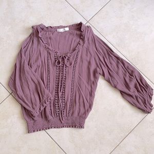 Purple short shirt